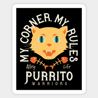 Alley Cat Purrito Warriors Magnet